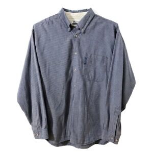 Columbia 100% Cotton Plaid Check Long Sleeve Button Down Shirt Button Cuffs 🟦⬜️